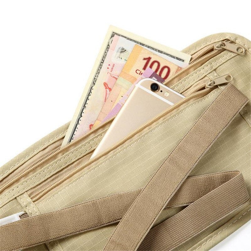 Invisible Travel Waist Pouch for Passport Money Belt Bag Hidden Security  Wallet